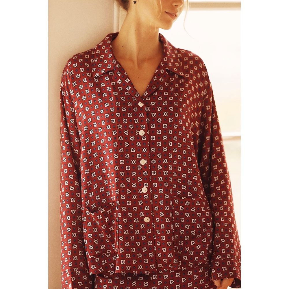 Anthropologie / LyreBird Long-Sleeve Silky Buttondown